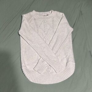 So, small cable knit sweater.